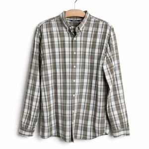 Eddie Bauer Plaid Button Down Shirt Classic Fit 2XLT Green Cotton Tall